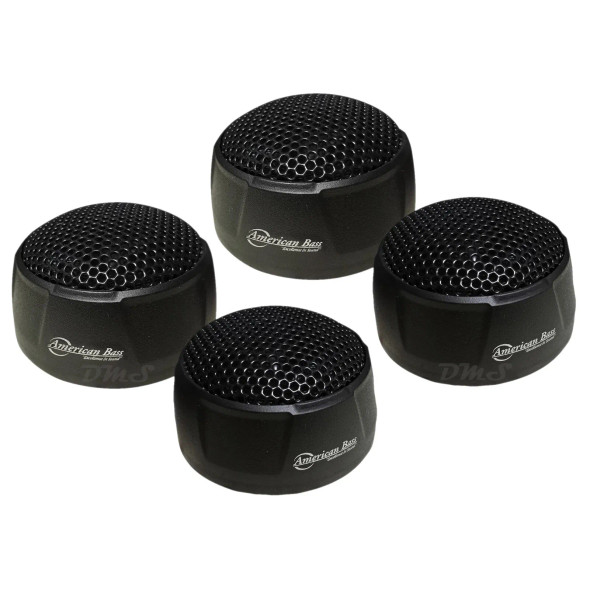 American Bass SQ-T1 | 1 Inch 150W 4 Ohm Silk Dome Surface Mount Tweeters (4 Pack)